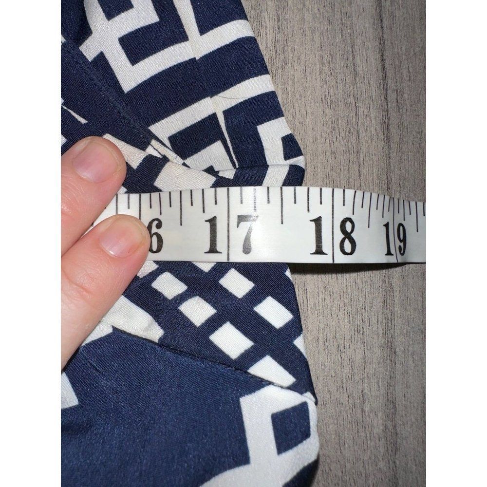 A3 crown ivy dress womens size 4 navy white geo preppy - Picture 4 of 7